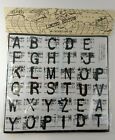 Distressed Alphabet, Sheet of Rubber Stamps-appx 1.25"ea, by Limited Edition New
