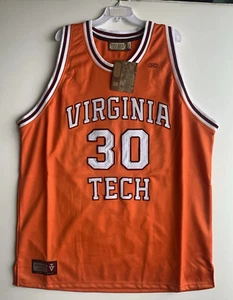 Hardwood Legends Virginia Tech Hokies #30 Dell Curry NCAA 3XL Jersey Orange NWT - Picture 1 of 7