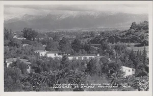 Pasadena, CA: RPPC Montañas de San Gabriel, postal con foto real de California de colección - Imagen 1 de 2