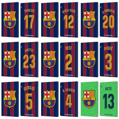 FC BARCELONA 2020/21 PLAYER HOME KIT 2 LEATHER BOOK CASE HUAWEI XIAOMI TABLET - Image 1 of 4