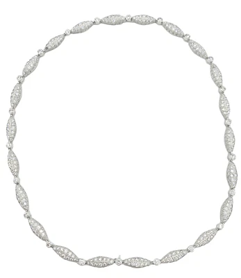 Collar de oro blanco de 18 quilates con pavé de diamantes Graff Foto 1 de 4