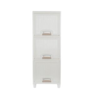 3-Tire Storage Cabinet with 2 Drawers Organizer Unit for Bathroom Bedroom