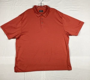 Ben Hogan Performance Men's 2XL Polo Shirt Orange Striped, Short Sleeve - Picture 1 of 10