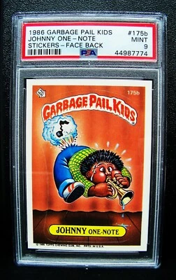 GPK - 1986 - 5th Series - #175b, JOHNNY One-Note - FACE Back - OS5 - PSA 9, MINT - Image 1 of 2