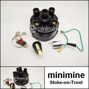 Classic Mini Ignition Service Kit Dizzy Cap RED Points Rotor Arm Condenser 45D4 - Picture 1 of 1