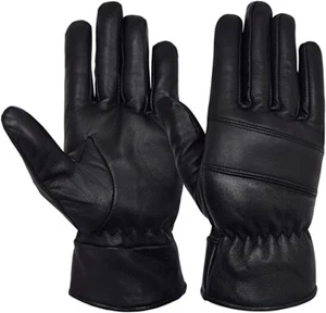 MRX Mens Warm Winter Glove Dress Motorcycle Driving Cold Leather Thermal Lining - Picture 1 of 4