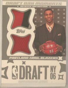 2006-07 Topps Brandon Roy Draft Day Moments Ball Patch Rookie Jersey #ed 9/50!