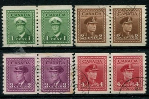 CANADÁ 1948 PARES DE BOBINAS SG397/98a bien usado - Imagen 1 de 1