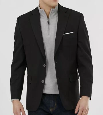 Chaqueta Blazer Michael Kors Para Hombre Negra Ajuste Clásico Elastizada Sólida Talla 42R Foto 1 de 2