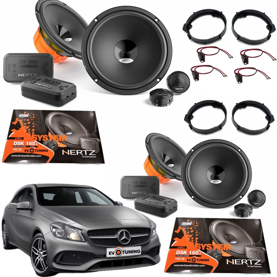 Kit 8 Casse Altoparlanti Hertz DSK165.3 Anteriori Posteriori Fiat Panda dal 2003