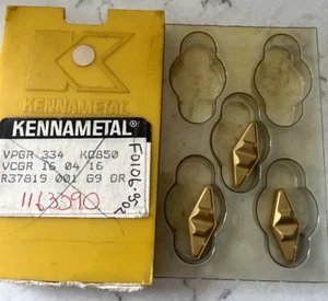 Kennametal Carbide Inserts - VCGR 160416 ( KC850 ) 3 Inserts - Picture 1 of 3