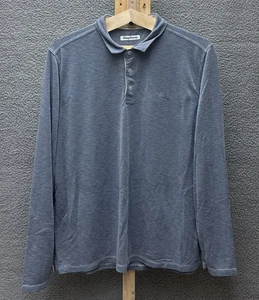 Tommy Bahama Poloshirt Herren XXL/TTG Langarm Paradise Cove Blau/Grau Waschung - Bild 1 von 10