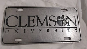 Pewtarex Pewter CLEMSON TIGERS Front License Plate Raised Back Stamped Rare - Picture 1 of 5