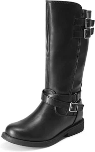 Dream Pair Damengröße 9,5 kniehohe schwarze Lederstiefel - Bild 1 von 8