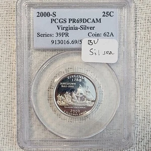 2000 - S PCGS PR69DCAM VIRGINIA STATE QUARTER!! #B47732 - Picture 1 of 2