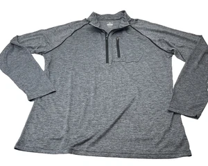 Pullover para correr de manga larga con cremallera de 1/4 de Athlio para hombre ropa deportiva camisa gris mediana - Imagen 1 de 17