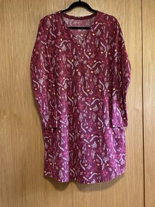 Lauren Conrad Ladies Burgundy Floral Waffle Knit Long Sleeve Nightgown Size XL - Picture 1 of 7