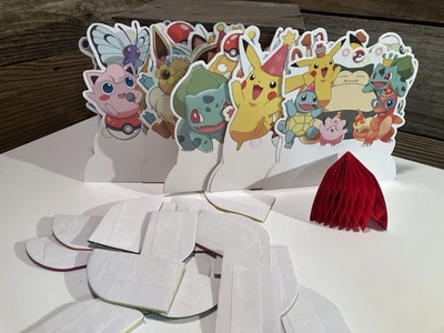 9 Pokémon Honeycomb Centerpieces 3D Table Decorations Party Supplies - Image 1 of 4