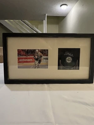 Disco autografiado Mario Lemieux Pittsburgh Penguins con certificado de autenticidad JSA Foto 1 de 4