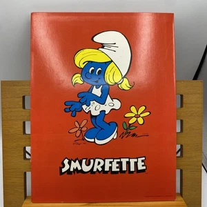 Vintage 1982 Schlumpf Taschenmappe Met Portfolio Schlumpfine neu unbenutzt - Bild 1 von 4