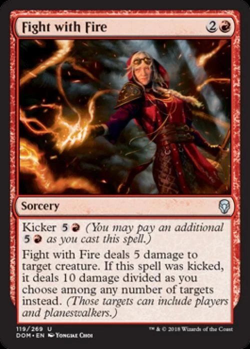 Fight with Fire -Foil Light Play MTG Dominaria - Image 1 of 1