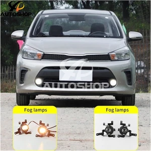 Car LED DRL Daytime Running Lights Fog Turn Signal Lamp For Kia Pegas 2018-2019 - Foto 1 di 10