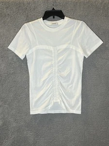 Camiseta Sandro Simeon efecto corsé algodón recogido en blanco - sin etiqueta de talla - XS - Imagen 1 de 5