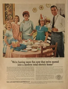 1965 Edison Electric PRINT AD White Family Oklahoma City VTG 60s Birthday Party - Picture 1 of 5