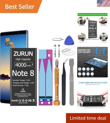 Batería de repuesto Galaxy Note 8 4000mAh - Kit seguro, fácil instalación incluido Foto 1 de 4