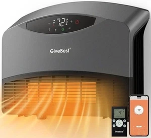 Smart Wall Heater with Wifi and Remote Control, 1500W Space Heater for Bedroom,  - Picture 1 of 8