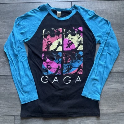 Lady Gaga Artpop T Shirt Pop Art Adult Size Medium Long Sleeve Black Blue - Image 1 of 4
