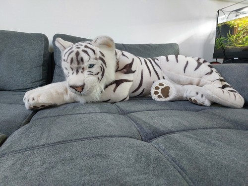 Steiff XXL Kuscheltier weißer Tiger Tuhin Plüschtier, Studiotier, super ...