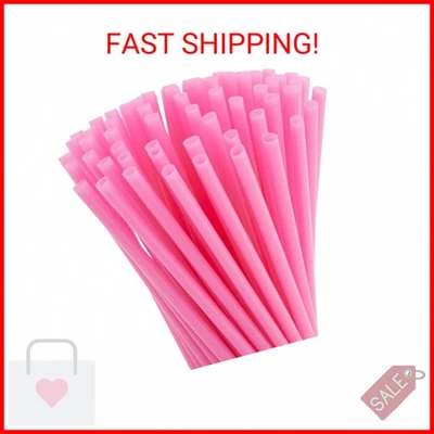 Pack de 300 pajitas de plástico rosa para fiesta de cumpleaños, baby shower, bodas y gathe Foto 1 de 2