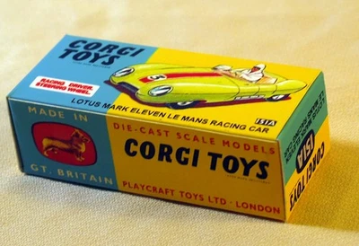 CORGI TOYS LOTUS MARK ELEVEN LE MANS BOITE CRÉATION REPRO COPIE  VIDE - Photo 1/3