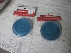 Bazzill 2 1/2" Light Blue Big Buttons, Plastic, 6pcs, New In package - Picture 1 of 3