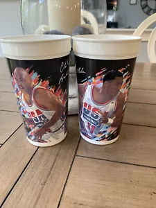 Vintage 1992 Charles Barkley& Karl Malone Dream Team Olympics NBA McDonald’s Cup - Picture 1 of 7