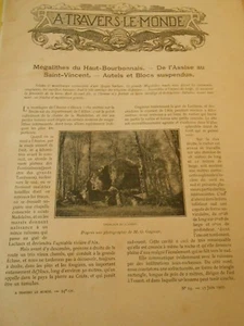 Méglithes du Haut Bourbonnais Assise au St Vincent Gravure Article 1903 - Picture 1 of 2