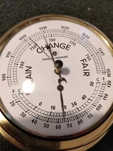 DEKORATIVES SCHIFFSBAROMETER "DANBAR DENMARK"  mit Thermometer - Bild 1 von 6