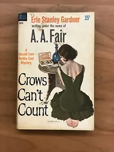 1960 Dell - Crows Can't Count by Erle Stanley Gardner Paperback Book - Picture 1 of 2