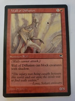 MTG Magic The Gathering Card Wall of Diffusion Summon Wall Red Tempest 1997 - Image 1 of 2