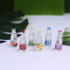 6PC/set Soda Bottles Drinks Water 1/12 Scale Dollhouse Miniature Accessories