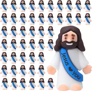 50 Pcs Mini Jesus Figures Easter Jesus Loves You Jesus Toys Little Jesus Figures - Picture 1 of 12
