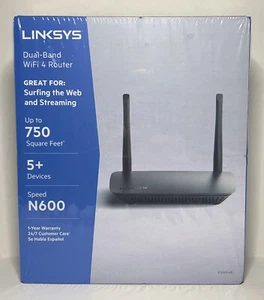 Router Linksys N600 Dual Band WiFi 4 Router E2500-4B Netgear 5+ Devices - Picture 1 of 6