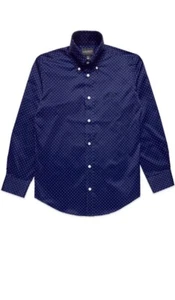 Lauren Ralph Lauren Big Boys Pine Classic Long Sleeve Shirt Navy White Size 10R - Picture 1 of 3