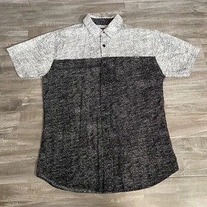 Men’s Zoo York Button up T-shirt white black Medium - Picture 1 of 6