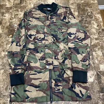 Chaqueta cortavientos camuflaje bombardero militar para hombre verde campeones equipo deportivo talla S Foto 1 de 4