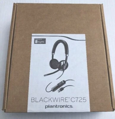 Plantronics Blackwire C725-M Stereo USB ANC Headband PC Microsoft Headset NEW - Image 1 of 2