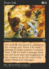 1x Drain Life MTG Mirage NM Magic Regular