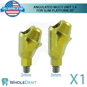 1X abgewinkelt schmal mehrere Einheiten 30° 1,4 mm Abutment Aufsatz INT Sechskant 2,0 mm - Bild 1 von 4