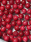 4mm Red Shell Pearl Beads X 100 ( Dyed )